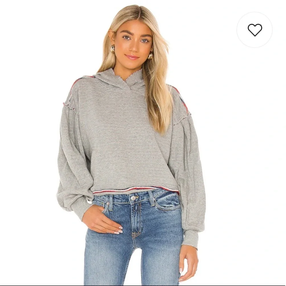 Free People Gray Balloon-Sleeve Hoodie Sweater - Picture 4 of 16